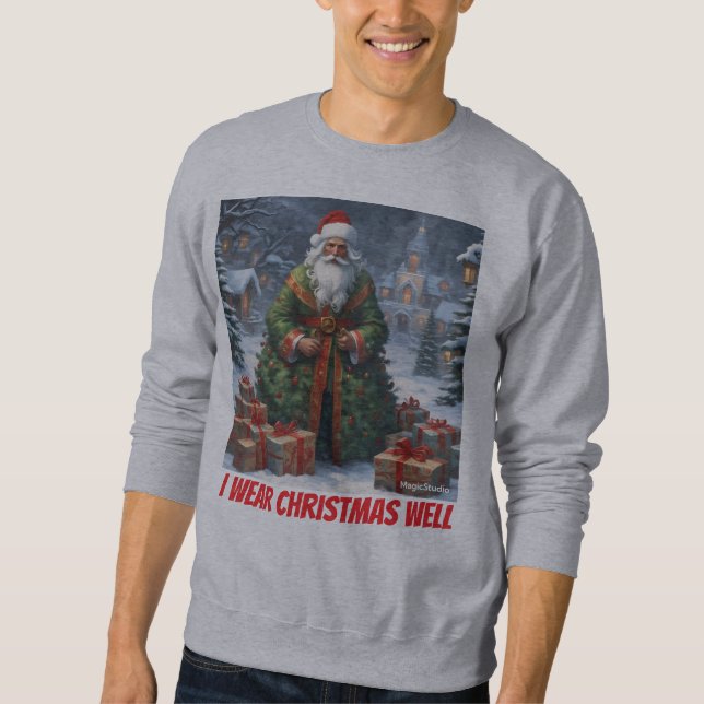 AI I Trage Weihnachten gut Männer Sweatshirt (Vorderseite)