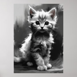 Ai Image, Kohlefaser. Niedlich Kitten Poster
