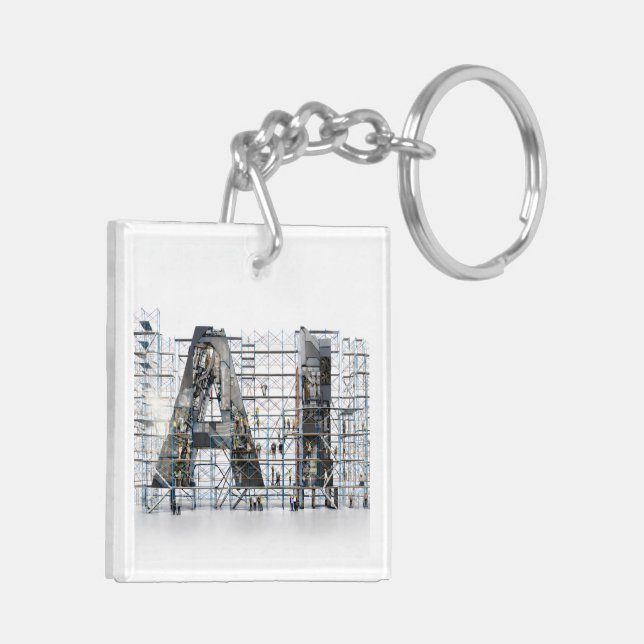 AI Industrial Letterform Architecture Art  (Dos gauche)