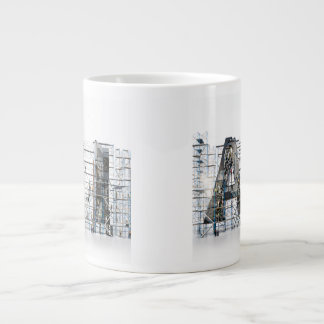 AI Industrial Letterform Architecture Art Jumbo-Tasse