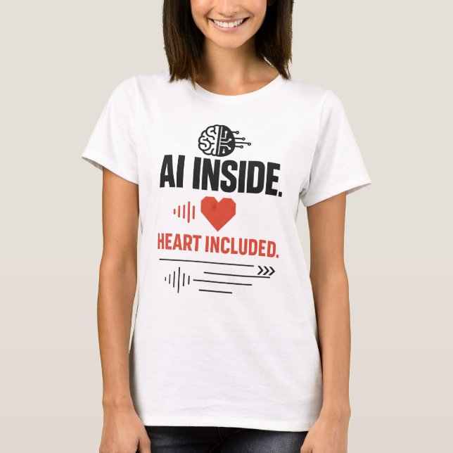 AI Inside Herz T-Shirt (Vorderseite)