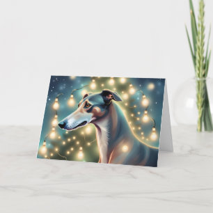 AI Irs a Greyhound Christmas Card Dankeskarte