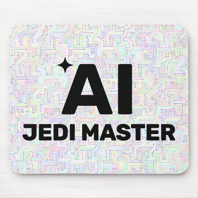 AI Jedi Master™ Mouse Pad (Customize It!) Mousepad (Vorne)