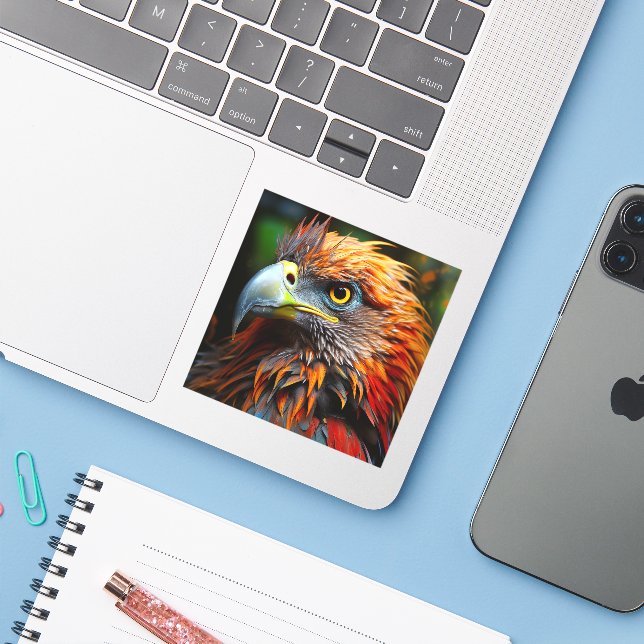 Ai Künstlerisch Bird Aufkleber (Laptop mit iPhone)
