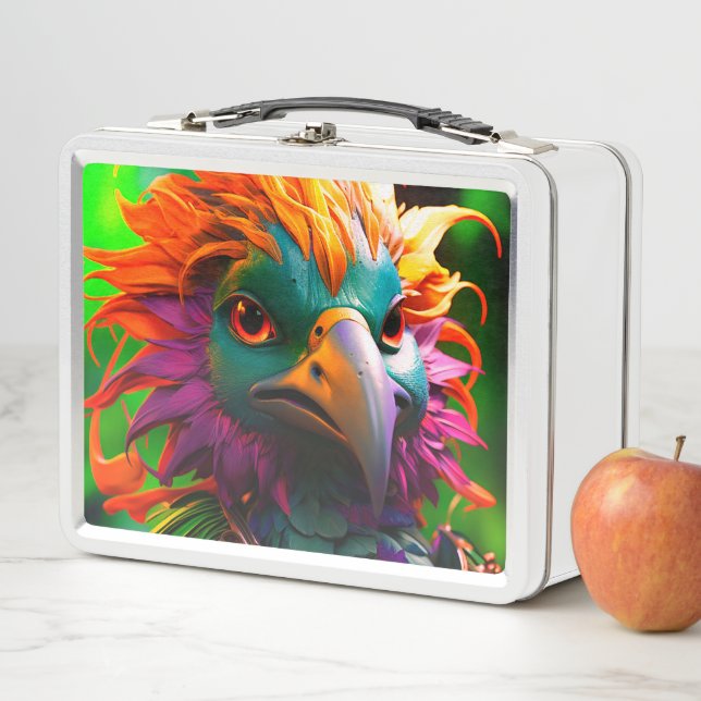 Ai Künstlerisch Bird Metall Brotdose (Beispiel)