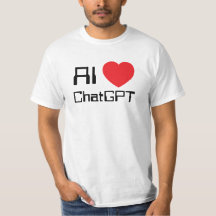 AI love Chat GPT red heart funny black text