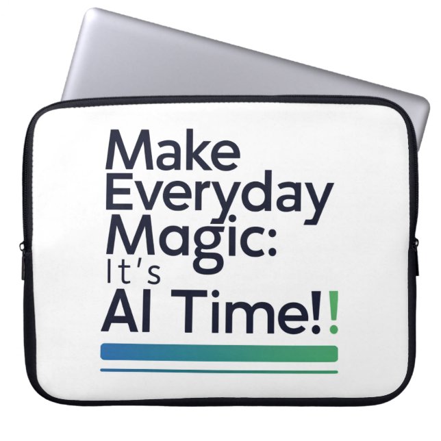 AI Magic Tech Ärmel – Everyday Enchantment Design Laptopschutzhülle (Vorderseite)