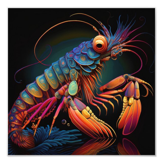 AI Mantis Shrimp Fotodruck (Vorne)