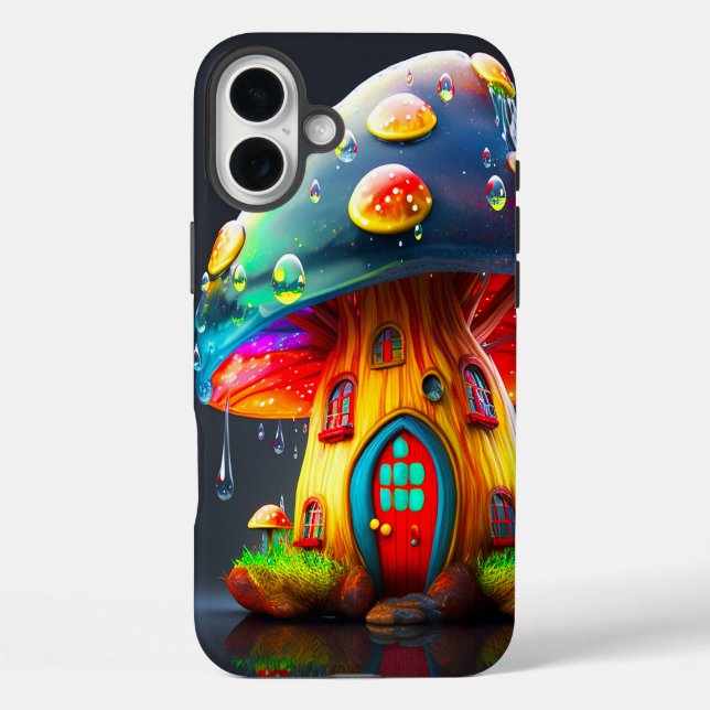 AI Mushroom House Phone Case (Rückseite)