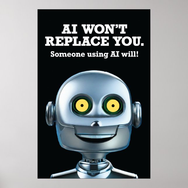 AI ne vous remplacera pas Poster v2 (Devant)