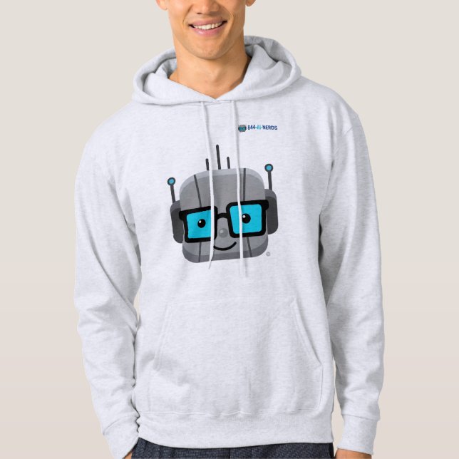 AI Nerd Hoodie: Code in Comfort with 844-AI-NERDS Hoodie (Vorderseite)