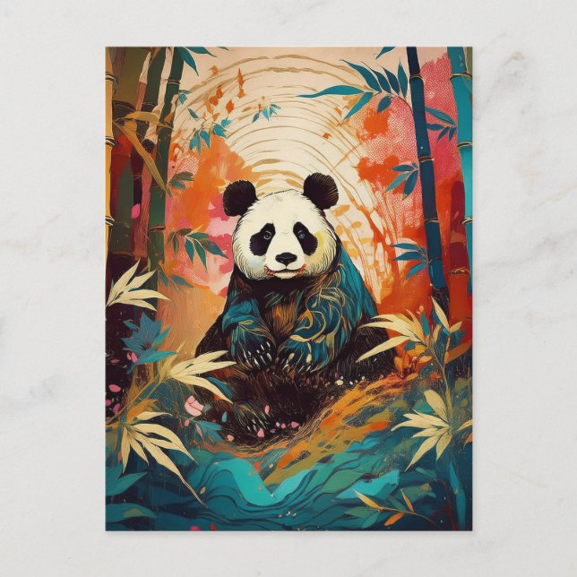 AI Panda Postkarte (Vorderseite)