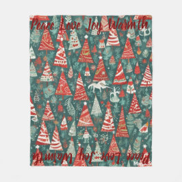 AI Peace Love Joy Chaleureuse Couverture d'arbre d