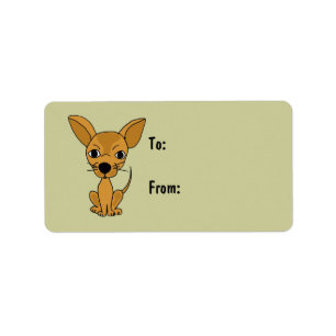 AI- Phantastische Chihuahua-Giftmarken Adressaufkleber