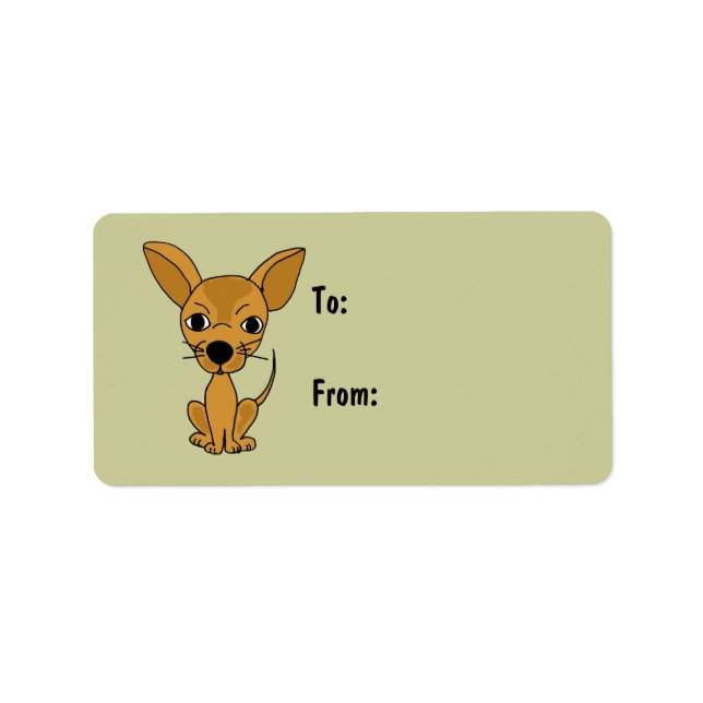 AI- Phantastische Chihuahua-Giftmarken Adressaufkleber (Vorne)