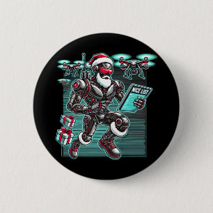AI Powered Santa Robot mit Dronen und Weihnachten Button