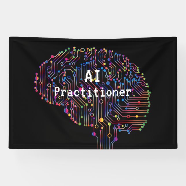 AI Practitioner für künstliche Intelligenz Tech Banner (Horizontal)