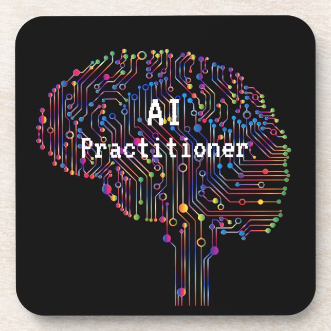 AI Practitioner für künstliche Intelligenz Tech Getränkeuntersetzer (Vorderseite)