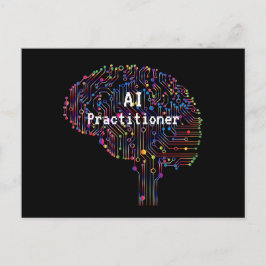 AI Practitioner für künstliche Intelligenz Tech Postkarte