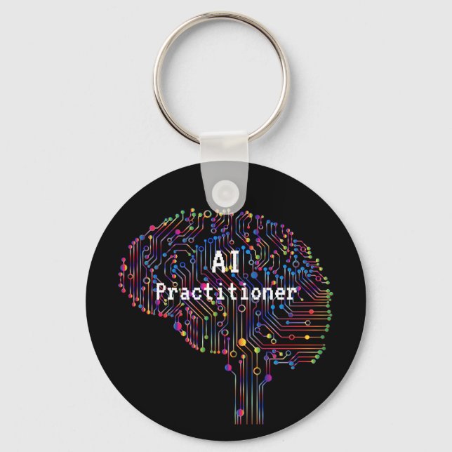AI Practitioner für künstliche Intelligenz Tech Schlüsselanhänger (Vorderseite)