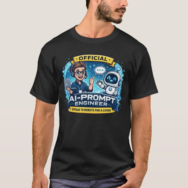 AI-Prompt Engineer Est. 2023 Funny Tech Job Humor  T-Shirt (Vorderseite)