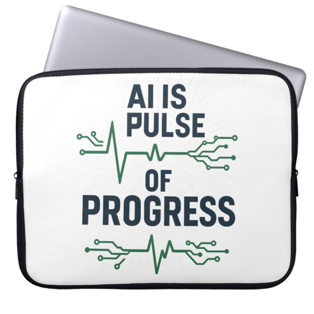 "AI Pulse Neoprene Sleeve | Tech Progress (Vorderseite)