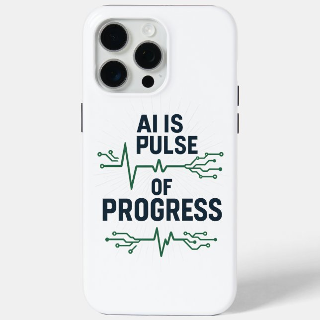 AI Pulse of Progress iPhone Case | Tech Evolution  (Rückseite)