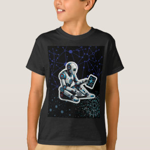 AI-Roboter auf einem Computer T-Shirt