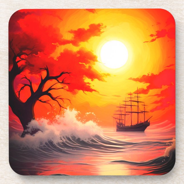 Ai Ship Getränkeuntersetzer (Vorderseite)