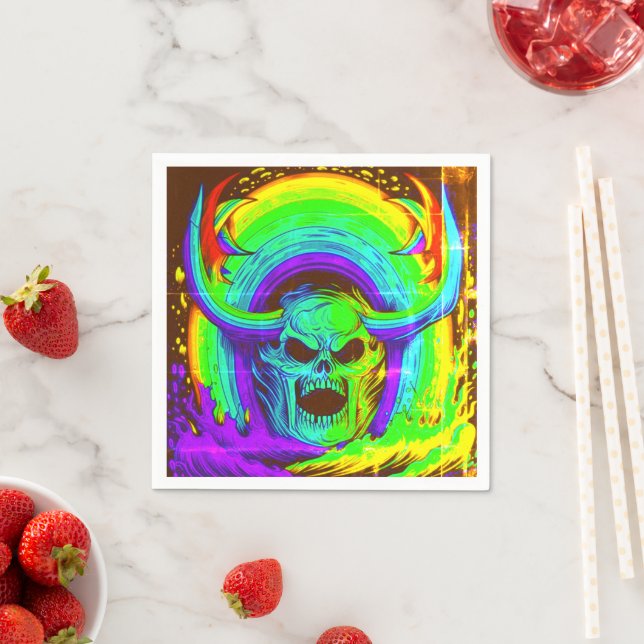 Ai Skull Art Serviette (Beispiel)
