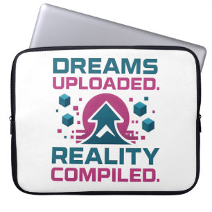 AI Slogan Design - Traum hochgeladen Realität komp Laptopschutzhülle