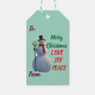 AI Snowman Frohe Weihnachtsfeier Liebe Peace Joy G Geschenkanhänger