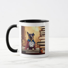 AI Steampunk Superheld Dog Tasse