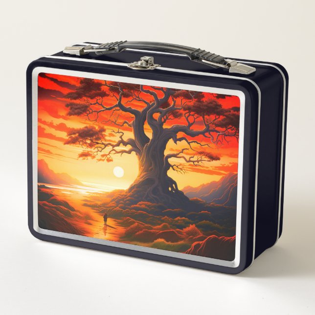 Ai Sunset Metall Brotdose (Vorderseite)