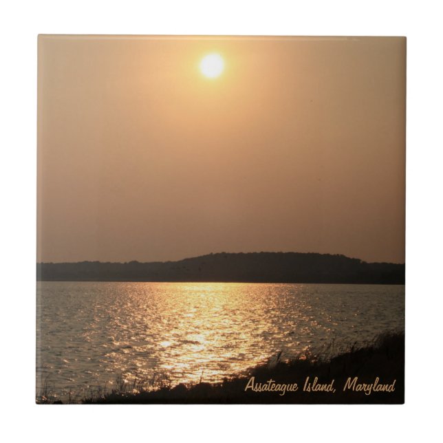 AI Sunset Tile/Trivet Fliese (Vorderseite)
