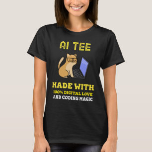 AI-T-Shirt - 100 % Digital-Liebe und Coding T-Shirt