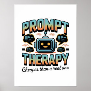 AI-Therapie-Grafik – Prompt-Engineering-Design Poster