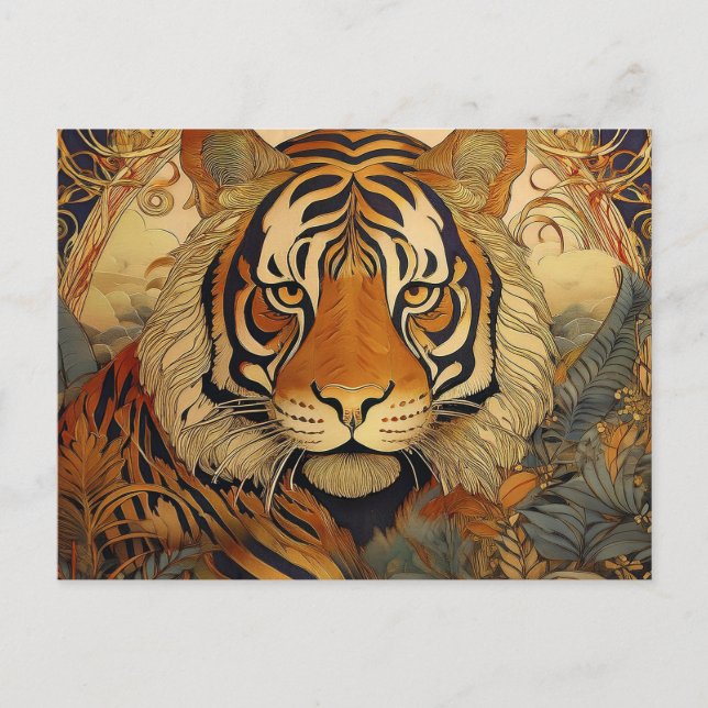AI Tiger Postkarte (Vorderseite)