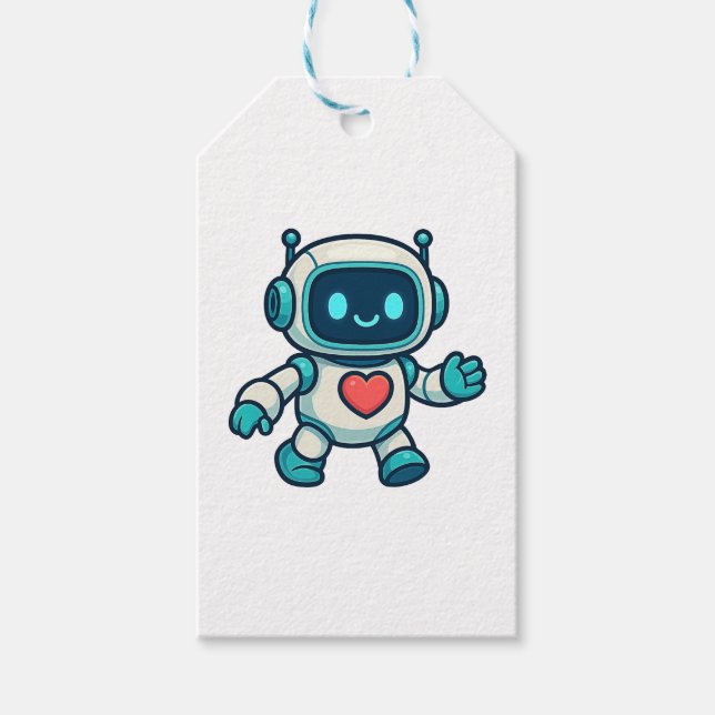 AI- und Roboterzeichen Geschenkanhänger (Vorderseite)