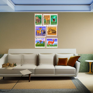 AI versucht Briefmarke zu machen   AI Art Poster