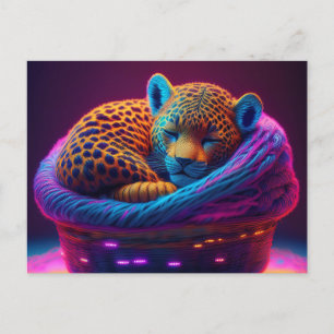 AI Yarn Jaguar Postkarte