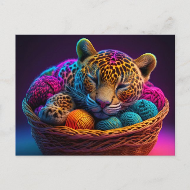 AI Yarn Jaguar Postkarte (Vorderseite)