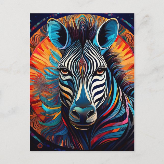 AI Zebra Feiertagspostkarte (Vorderseite)