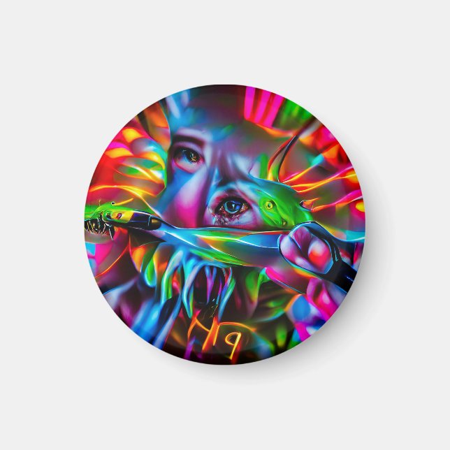 Aichmophobie: Vivid Surreal Art Magnet (Vorne)