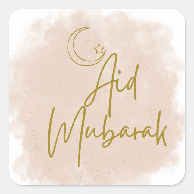 Aid Mubarak Said Quadratischer Aufkleber (Vorderseite)