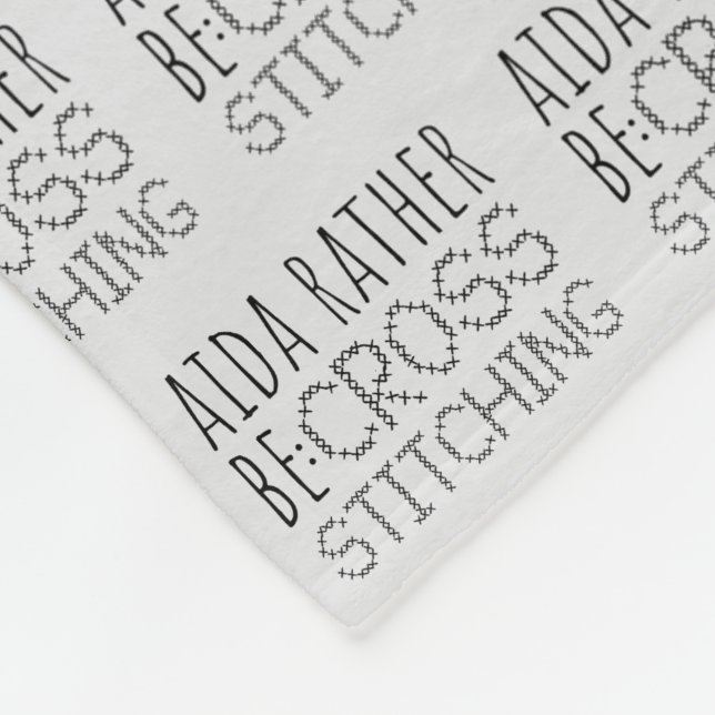 Aida Rather Be Cross Stitching Fun Fleecedecke (Ecke)