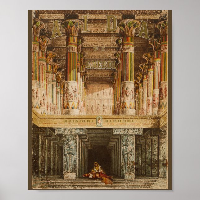 Aïda Vocal Score Cover (1872) Poster (Vorne)