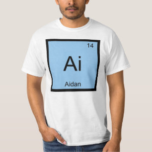 Aidan Name Chemie Element Periodensystem T-Shirt