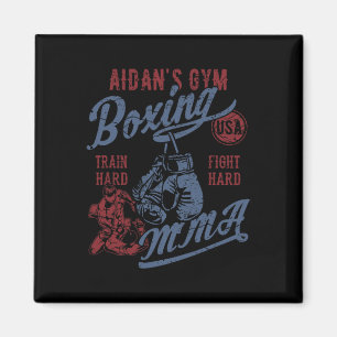 Aidan's Gymnastik Boxing Mixed Martial Arts Retro  Magnet