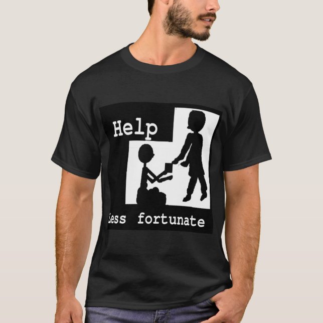 Aide ; ess Fortunate sur T-shirt noir pour Homme (Devant)